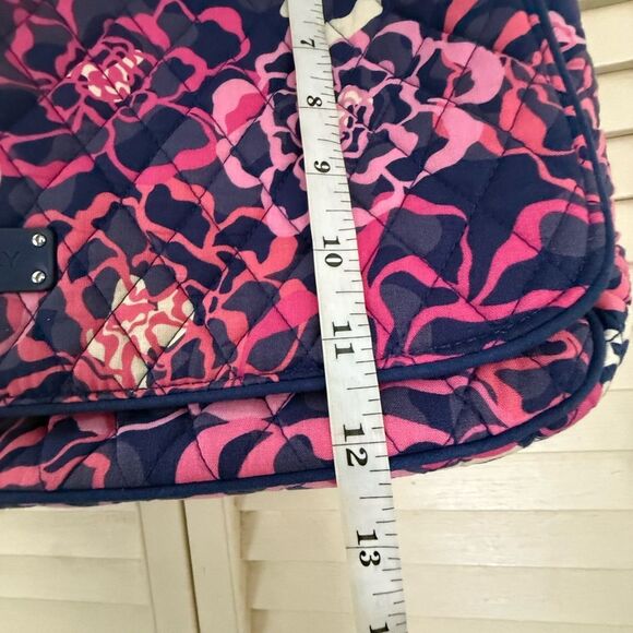 Vera Bradley Pink and Navy Floral Computer Shoulder Bag - Picture 7 of 10